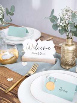 Tischdeko für die Goldene Hochzeit