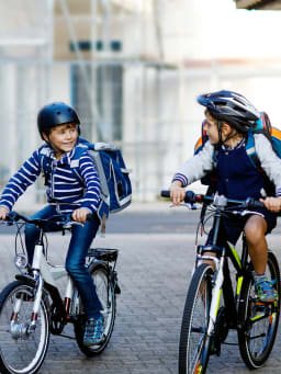 Schulweg mit dem Fahrrad