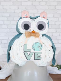 Tuto : gâteau de couches hibou