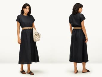 Hochgeschlossenes Kleid