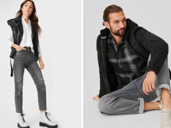 Find your perfect Grey jeans here | C\u0026A 