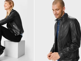 Chaqueta de cuero c&a