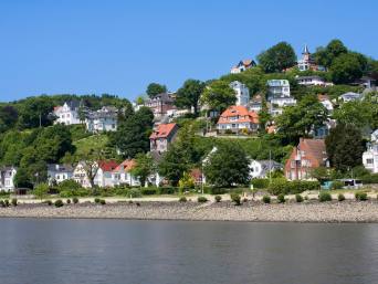 Blick auf das Treppenviertel in Blankenese Blick auf das Treppenviertel in Blankenese