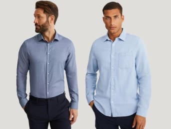 Fasony koszul męskich typu fit – mężczyźni w swobodnych i dopasowanych koszulach.