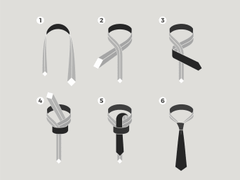Łatwe wiązanie krawata: węzeł Kent lub węzeł orientalny krok po kroku.