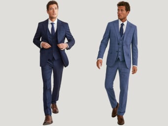 Avoir un look élégant en costume : deux hommes portent un costume 3 pièces.