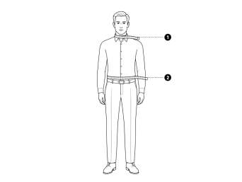 Taglia camicie – Uomo con una camicia business della taglia giusta.