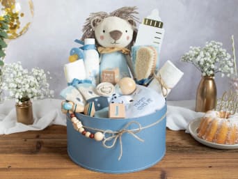 Regalos personalizados para bebés, regalos esenciales para recién nacidos,  regalos de baby shower con cesta de regalo personalizada para niños