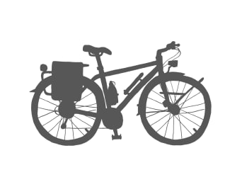 Rappresentazione grafica di una bici da trekking.