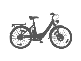 E-Bike: Grafische Darstellung eines E-Bikes.