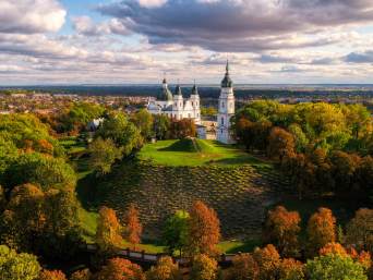 Szlaki rowerowe lubelskie: panorama Góry Chełmskiej.