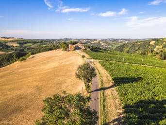 Italia in bicicletta: una strada lungo l’Oltrepò Pavese.