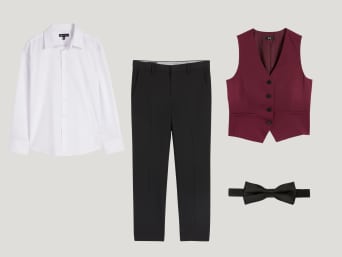Vampire costume for kids: items of clothing you will need for the costume.