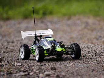 RC car: a RC car model that is ready for its first test drive.