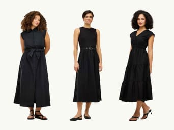 Alternative Hochzeitskleider: Frauen in schwarzen Kleidern. Alternative Hochzeitskleider: Frauen in schwarzen Kleidern.
