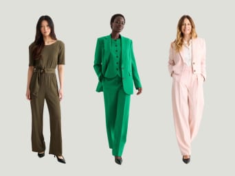 Alternative zum Hochzeitskleid: Frauen im farbigen Jumpsuit und Zweiteilern.
