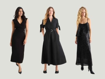 Alternative Hochzeitskleider: Frauen in schwarzen Kleidern.