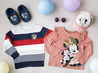 Cadeaus voor peuters: kleren en accessoires van Minnie Mouse en Paw Patrol.