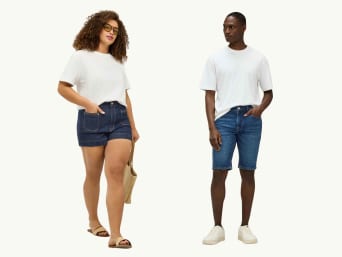 Shorts en jean : deux modèles de shorts. Shorts en jean : deux modèles de shorts.