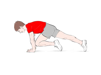 Strength exercises for runners: how to do mountain climbers.