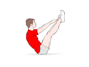 Core workout for runners: V sit ups will strengthen your core muscles. Core workout for runners: V sit ups will strengthen your core muscles.