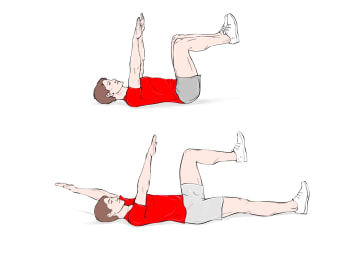 Core workout for runners: dead bugs will strengthen your abdominal muscles. Core workout for runners: dead bugs will strengthen your abdominal muscles.