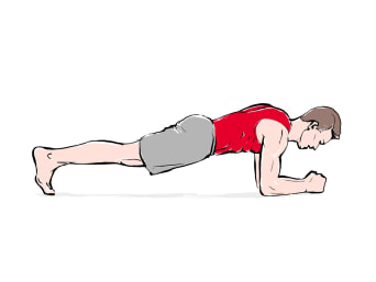 Core training for runners: how to do a plank to strengthen your abdominal muscles. 