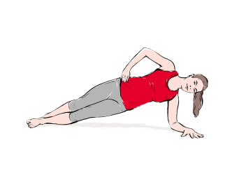 Core workout for runners: how to do a side plank.