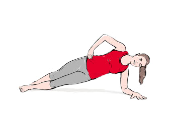 Core workout for runners: how to do a side plank. Core workout for runners: how to do a side plank.