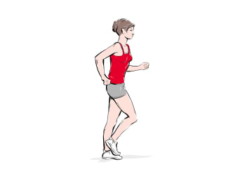 Lauf-ABC Übungen: Bewegungsablauf bei der Fußgelenksarbeit.