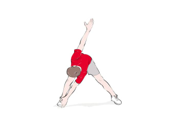 Warm-up exercise: an illustration of an upper body rotation.