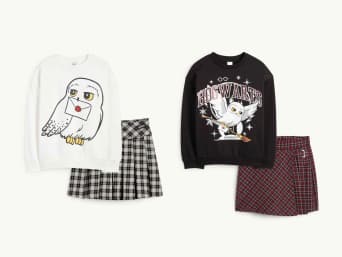 Outfits voor het Harry Potter thema feest met bijpassende prints.