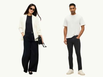 Basisgarderobe: Basic-Kleidung als Grundausstattung für den Kleiderschrank. Basisgarderobe: Basic-Kleidung als Grundausstattung für den Kleiderschrank.