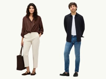 Minimalistische Kleidung geschickt stylen: Einfarbige und dezent gemusterte Kleidung. Minimalistische Kleidung geschickt stylen: Einfarbige und dezent gemusterte Kleidung.