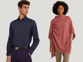 Combineer minimalistische outfits: bescheiden patronen zorgen voor afwisseling.