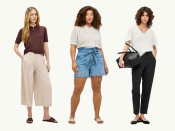 Mode für kleine Frauen: High Waist Hosen und figurbetonte Jeans für kleine Frauen sorgen für ausbalancierte Proportionen. Mode für kleine Frauen: High Waist Hosen und figurbetonte Jeans für kleine Frauen sorgen für ausbalancierte Proportionen.