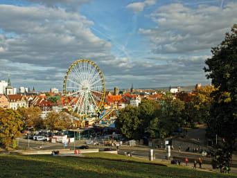 Oktoberfest alternatieven: uitzicht op een volksfeest in Erfurt.