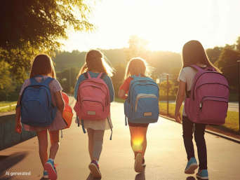 Educación vial infantil: un niño cruza una calle por un paso de peatones. Educación vial infantil: un niño cruza una calle por un paso de peatones.