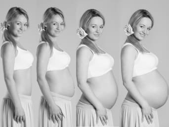 Recuerdos para embarazadas: las fotos de la barriga muestran gráficamente la evolución del embarazo.