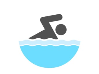Brevets et diplômes de natation : symbole pour le deuxième niveau de brevet de natation.