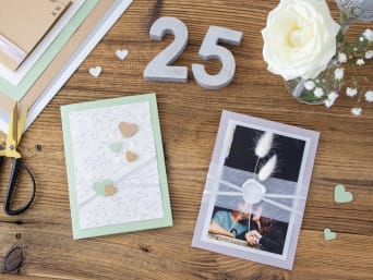 Cartes noces d’argent : faire des cartons d’invitation pour un anniversaire de mariage.