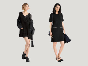 Oud en nieuw outfit voor dames: de kleine zwarte jurk als tijdloze nieuwjaarsjurk. 