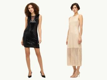 Women’s New Year's Eve outfits: women in New Year’s Eve outfits with sparkling sequins. Women’s New Year's Eve outfits: women in New Year’s Eve outfits with sparkling sequins.