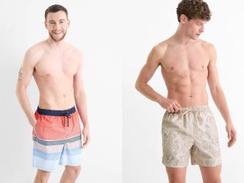 Welche Badehose passt zu mir – Mann im Strand-Outfit mit passender Badehose. Welche Badehose passt zu mir – Mann im Strand-Outfit mit passender Badehose.