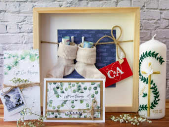 Taufe planen – Ideen für Geschenke, Einladungen, Glückwunschkarten und Taufkerzen.