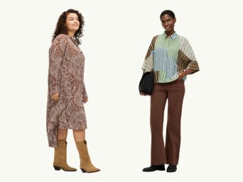 Typische Farbpalette für Boho-Mode: Natürliche und erdige Farbtöne.