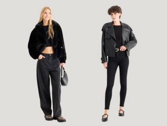 Outfit tono su tono: outfit con combinazioni di materiali interessanti.