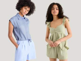 Pastellfarbene Kleidung – Harmonische Ton-in-Ton-Looks. 