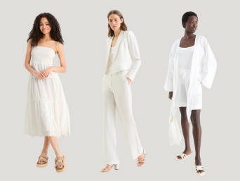 Weiße Outfits für Damen: Inspirationen für All-White-Outfits.