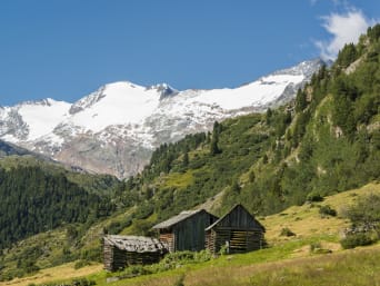 Zentralaplenweg – Hütte in den Ötztaler Alpen.